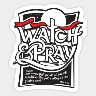 watch&pray message Sticker